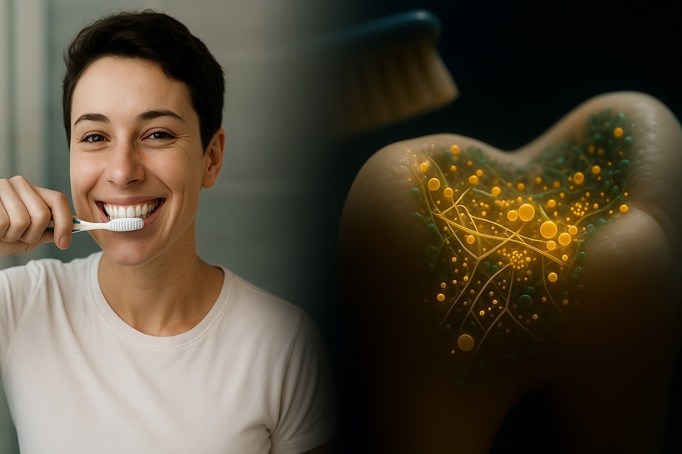 Неэффективность зубной щетки против биопленки